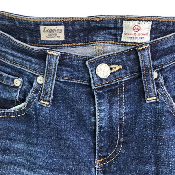 AG Adriano Goldschmied Women's Legging Super Skinny Fit Blue Jeans Mid Rise 26 - Picture 3 of 11